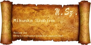 Mikuska Szabina névjegykártya