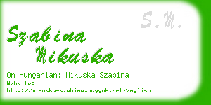 szabina mikuska business card